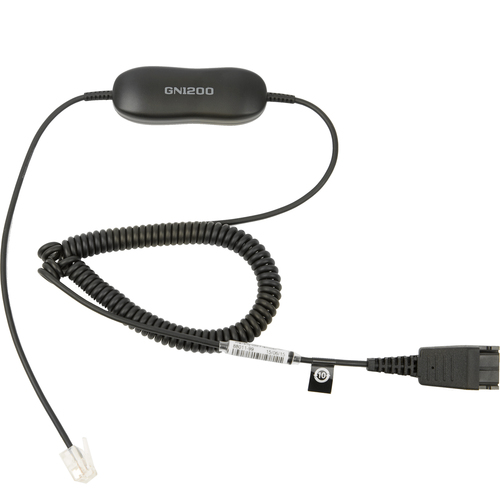 Jabra 2m Coiled QD to Mod Plug