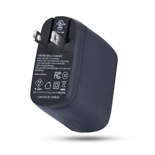 Startech.com 65W USB C Laptop Charger GaN