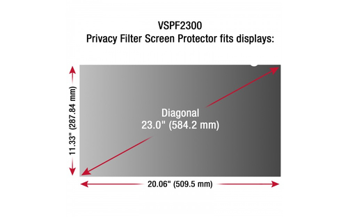 Viewsonic 23" Privacy FilterScreen Black