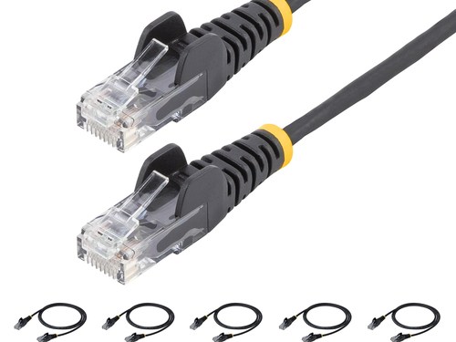 Startech.com 6in Black Slim Cat6 Cable Pack