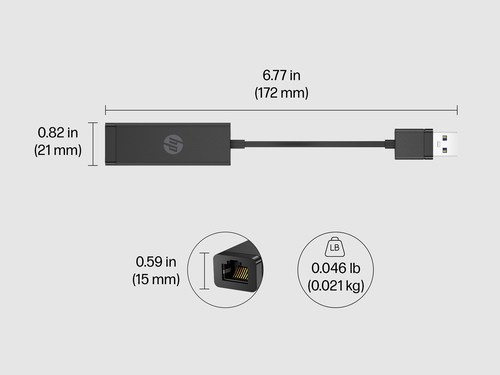 HP Business HP USB 3.0 to Gig RJ45 Adapter