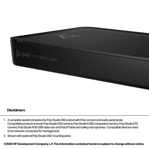 HPI POLY Poly Studio G62 Video Conf Sys