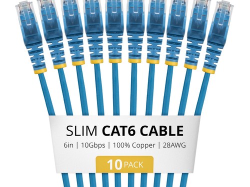 Startech.com 6in Blue Slim Cat6 Cable Pack